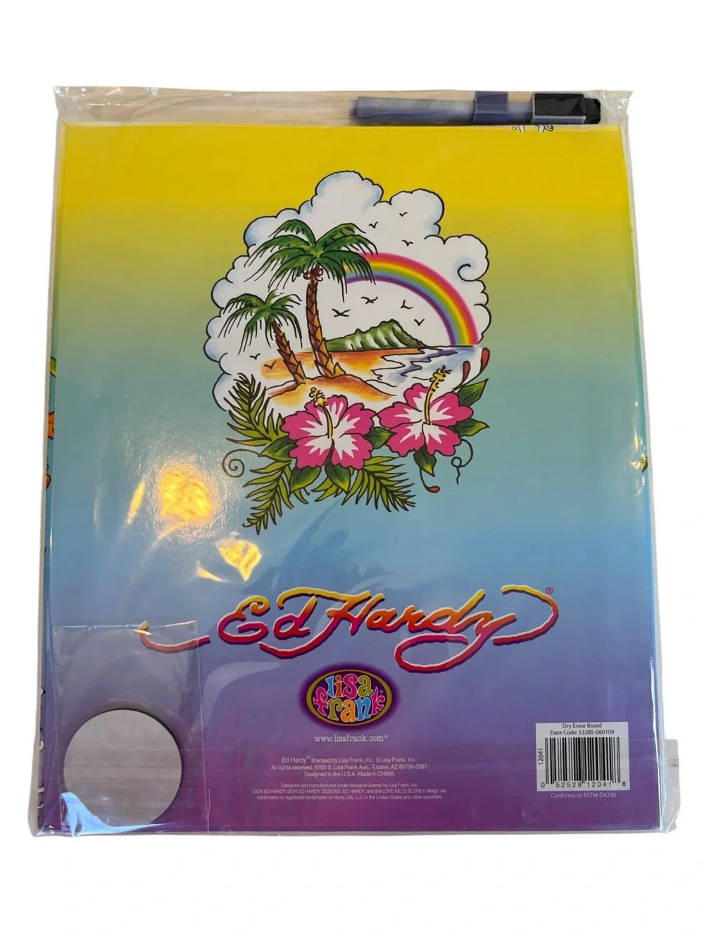 Ed Hardy Lisa Frank Tropical Koi Fish Dry Erase Board NEW Marker Magnets Y2K